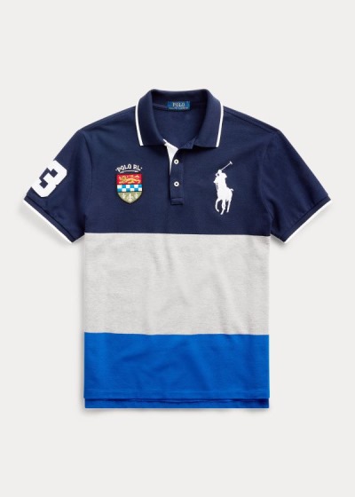 Polo Ralph Lauren Color-Blocked Big Pony Polo Shirt Herre Danmark (OYIXP6108)